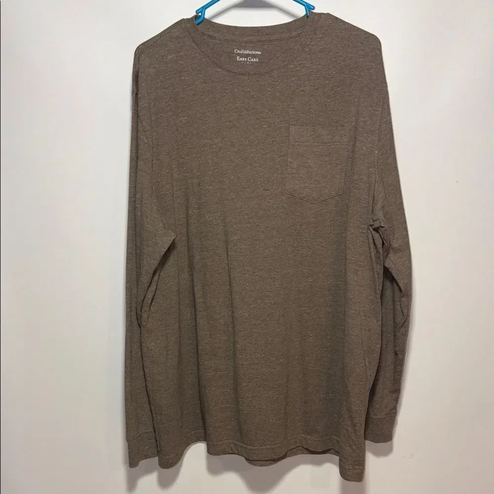 Croft & Barrow Men's Brown Long Sleeve Tee